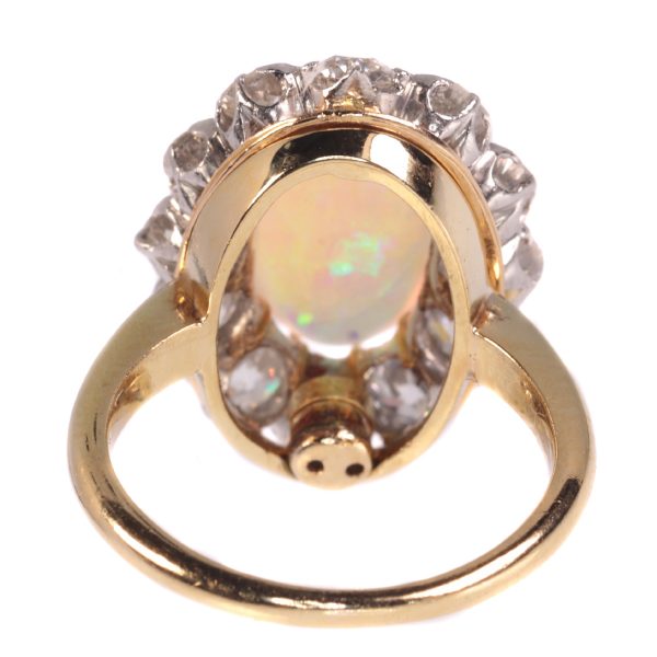 Antique Victorian Opal Diamond Conversion Ring and Pendant