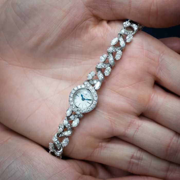 vintage cartier diamond watch