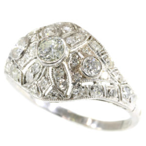 Antique Art Deco 1.74ct Old European Cut Diamond Ring