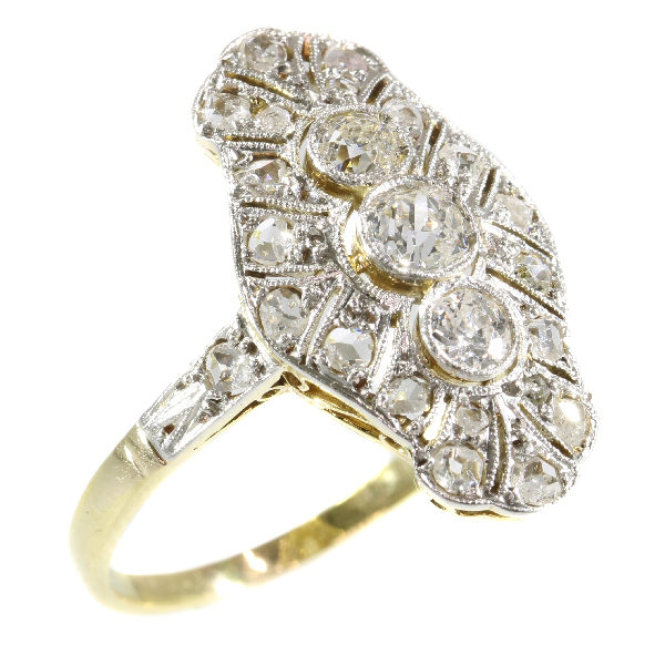 Antique Art Deco Old Brilliant Cut Diamond Ring