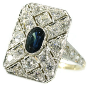 Antique Art Deco Sapphire Diamond Ring