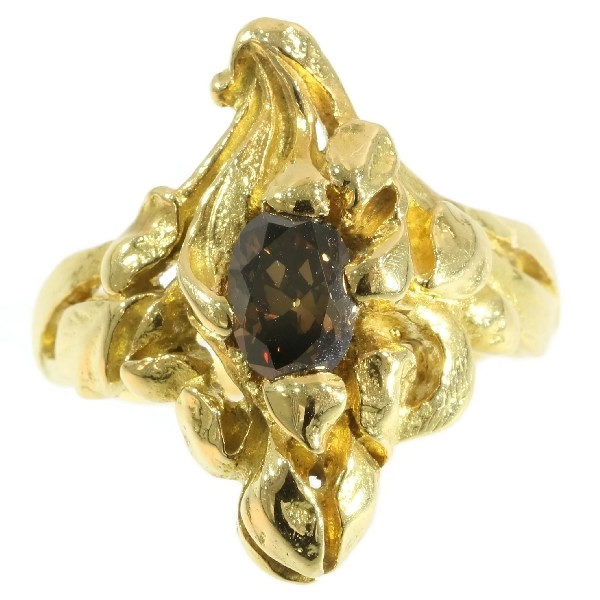 Antique Art Nouveau Diamond Flower Ring