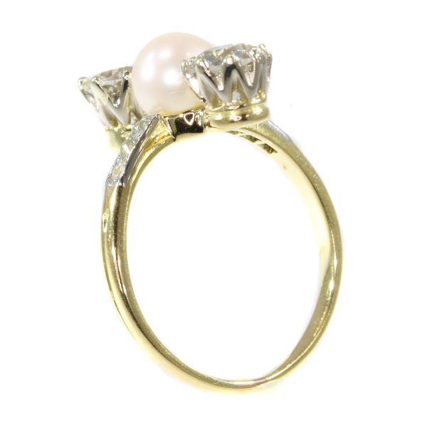Antique Belle Époque Pearl Diamond Ring