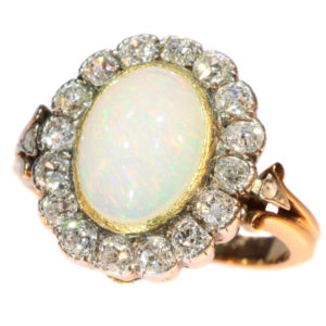 Antique Victorian Opal Diamond Convertible Ring