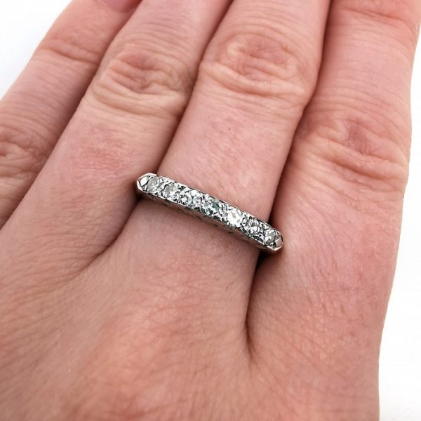 Diamond Half Eternity Platinum Ring