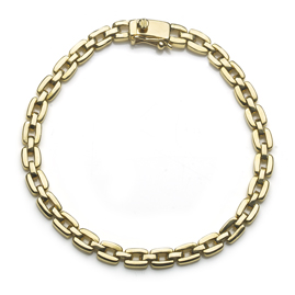 Fancy Link 18ct Gold Bracelet
