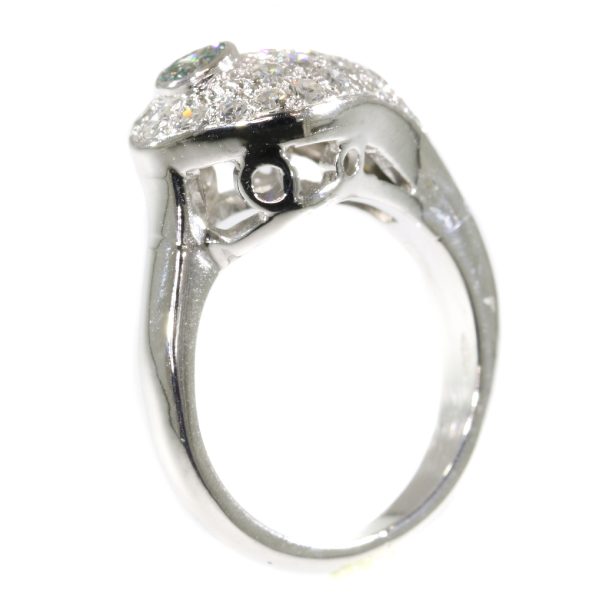 Vintage Light Blue Diamond Ring