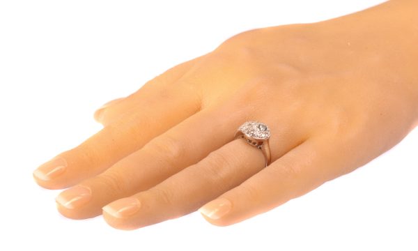 Vintage Light Blue Diamond Ring
