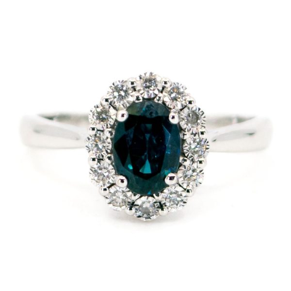 Vintage Style 1.20ct Sapphire Diamond Ring