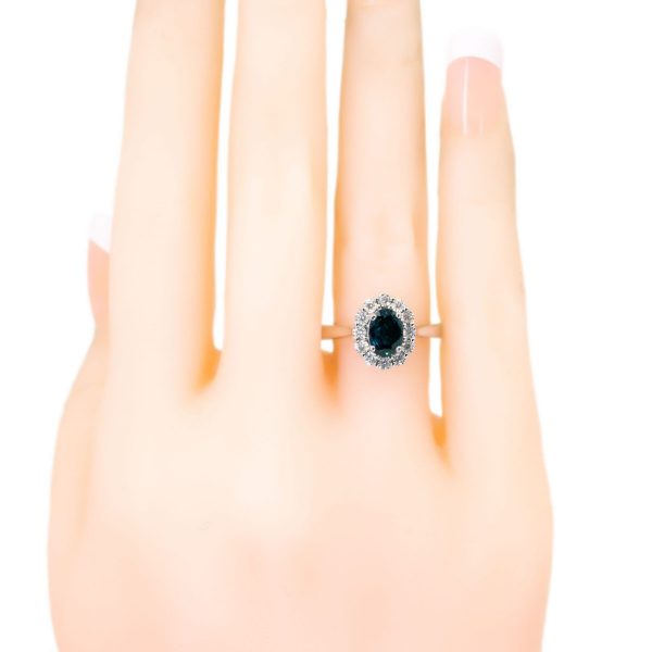 Vintage Style 1.20ct Sapphire Diamond Ring