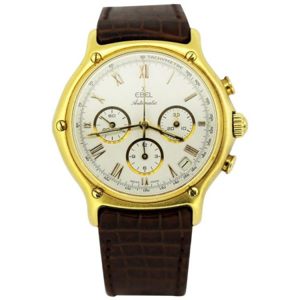 Vintage Ebel 1911 Men's Chronograph Watch in 18ct Gold, circa 1990s ...