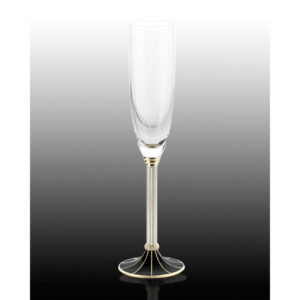 Fine Diamond Set Champagne Flute, 18ct Gold and Silver
