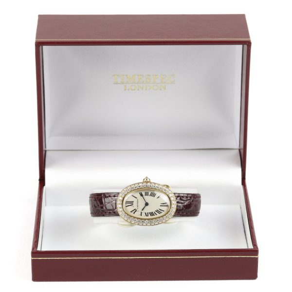 Cartier Baignoire Diamond 18ct Yellow Gold Ladies Watch 22x31mm