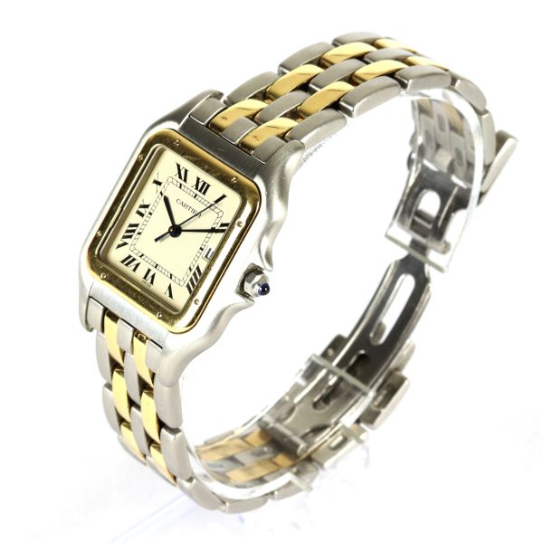 Cartier Panthere Steel and Gold Jumbo Size Gents Watch