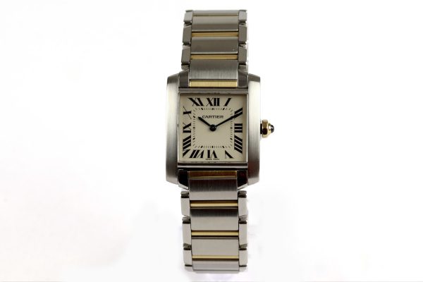 Cartier Tank Francaise Steel & Gold Midsize Watch Ref 2301