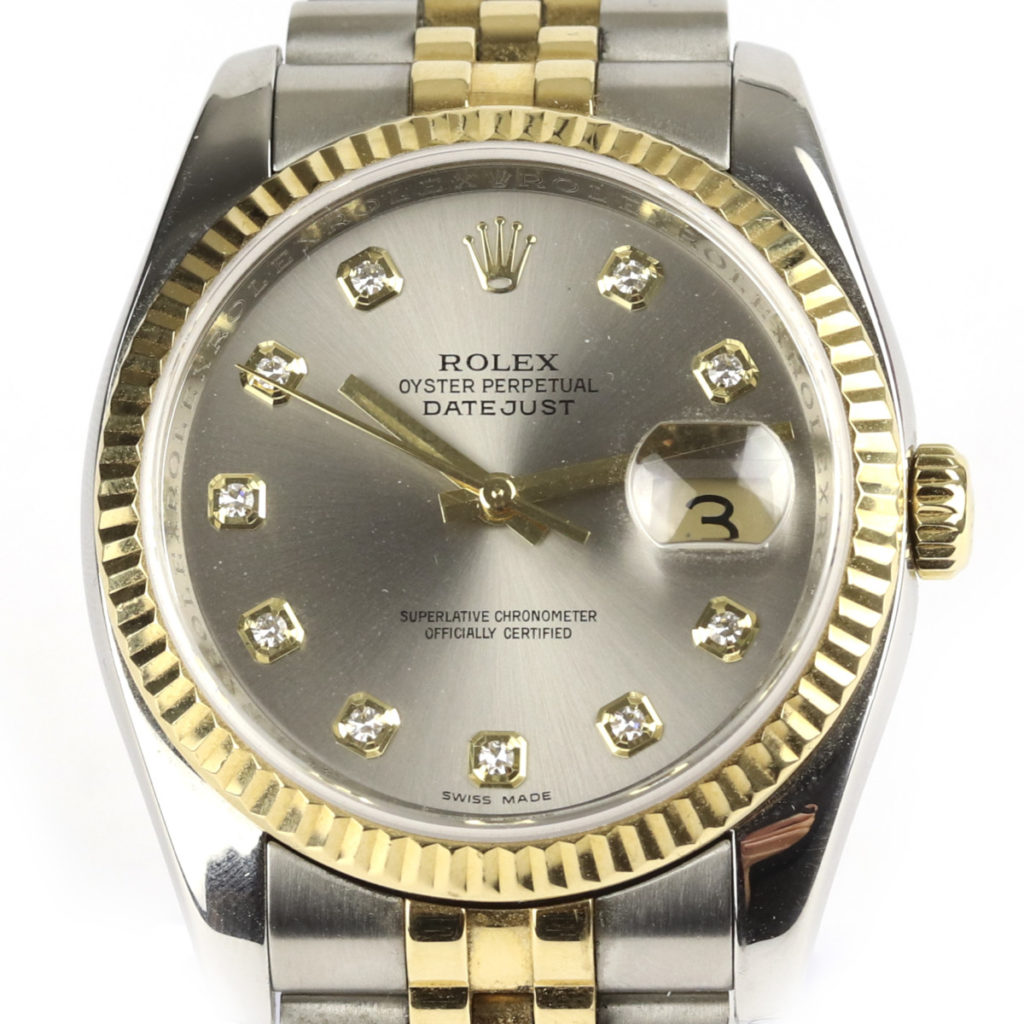 rolex datejust gold dial
