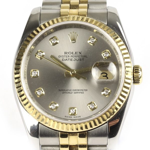 rolex datejust 36 steel and gold