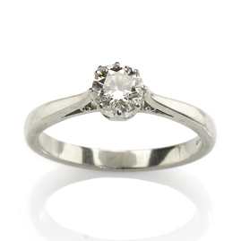 Diamond 0.50ct Single Stone Platinum Ring - Jewellery Discovery