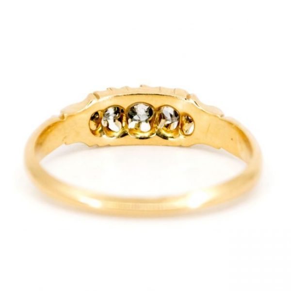 Antique Victorian Old-Cut Diamond and 18ct Gold Ring, 0.25 carats