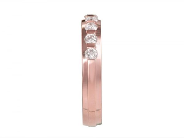 Brilliant Cut Diamond Half Eternity Wedding Ring, 0.35cts, 18ct Rose Gold 
