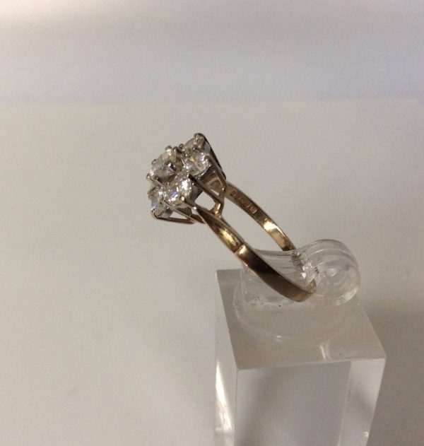 Vintage Diamond Daisy Cluster Ring, 1.53 Carats