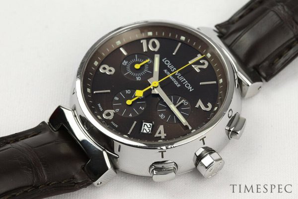 Louis Vuitton Tambour Automatic Chronograph 41mm Stainless Steel Gentleman's Wrist Watch; Ref. Q1121