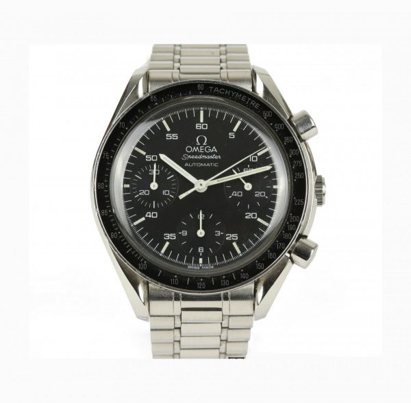 An Omega Speedmaster Reduced Automatic Chronograph Gentleman's Wrist Watch, with a round 39mm stainless steel case, automatic self-winding movement.