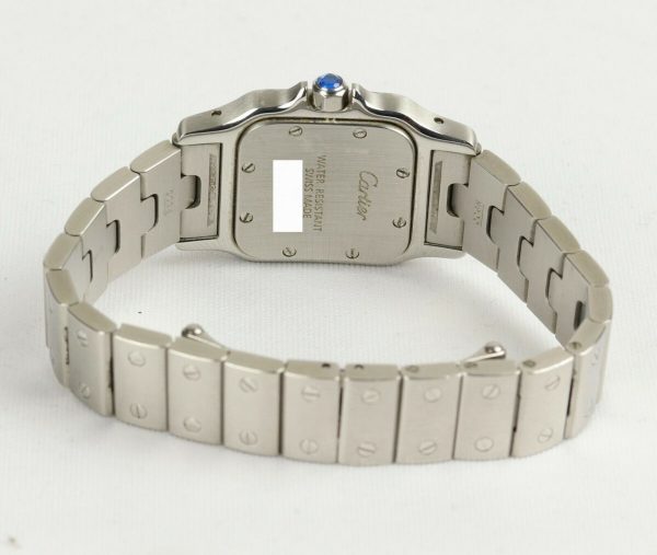 Ladies Cartier Santos Galbee Watch, Anniversary Logo Dial; square 24mm stainless steel case
