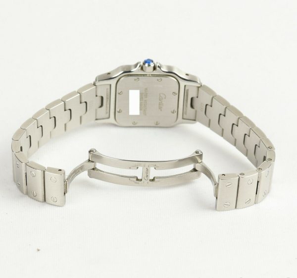 Ladies Cartier Santos Galbee Watch, Anniversary Logo Dial; square 24mm stainless steel case