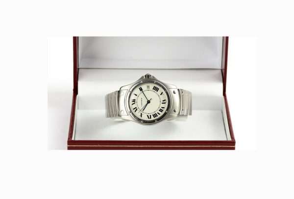Cartier Santos Ronde Stainless Steel 33mm Automatic Bracelet Wristwatch