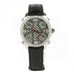 Jacobs and Co Five Time Zones Carbon Fibre Diamond Set Watch, 40mm circular dial, inter-changeable bezel, quartz movement, Jacob & Co box and paperwork