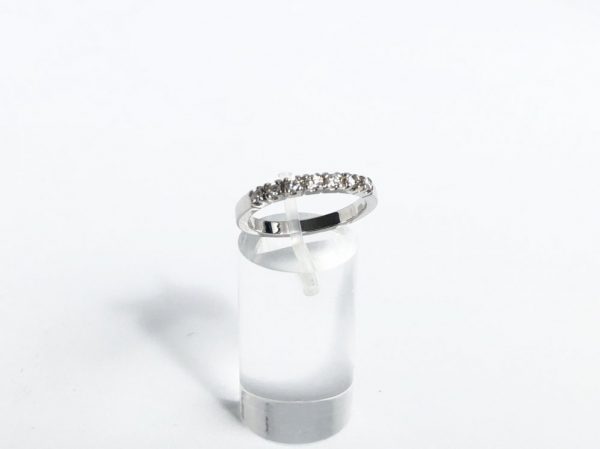 Seven Stone Half Eternity Diamond Ring, White Gold