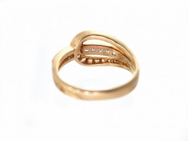 Vintage 1980s Baguette Cut Diamond Ring, 18ct Yellow Gold