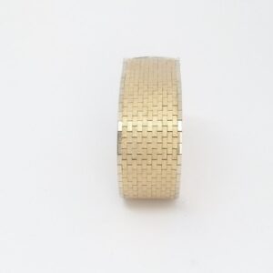 Vintage 1960s Wide Matte Gold Bracelet