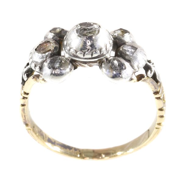 Antique Baroque Diamond Ring in 18ct Yellow Gold