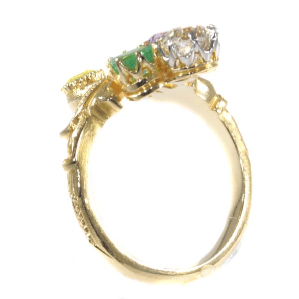 Antique Edwardian Suffragette Ring in 18ct Gold