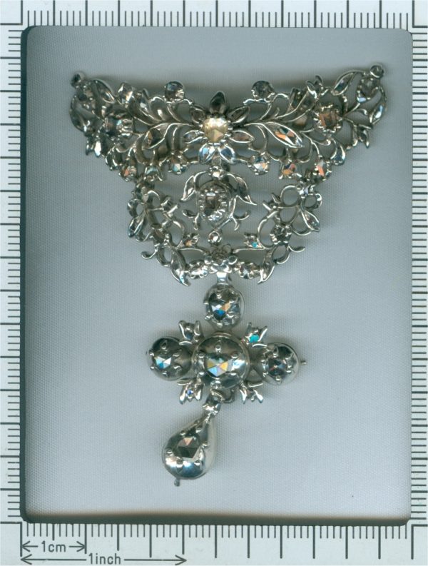 Antique Georgian Diamond Set Flemish Cross Pendant