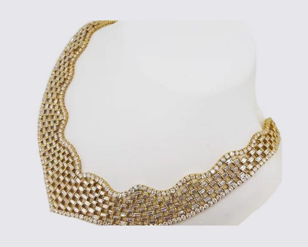 Exceptional Diamond and 18ct Yellow Gold Flexible Collar Necklace, 52.93 carat total