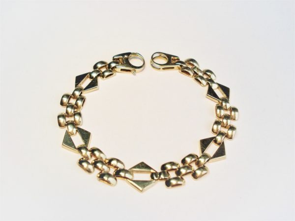 Vintage eighties fancy link gold bracelet