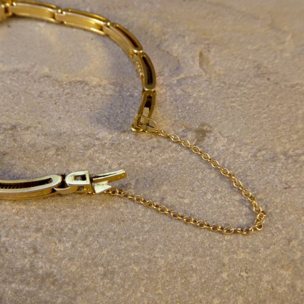 Edwardian Antique Garnet and Pearl Gold Bracelet