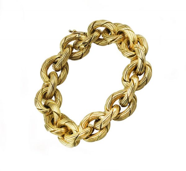 Vintage 18ct Yellow Gold Bracelet by Damas