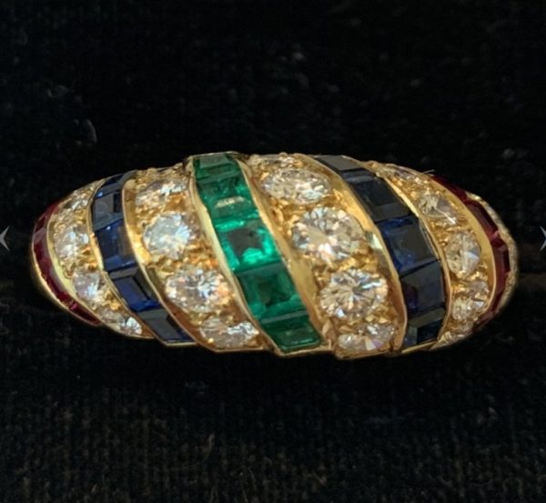 Vintage Cartier Bombé Gem Ring