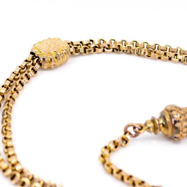 Antique Victorian Gold Double Albert Chain