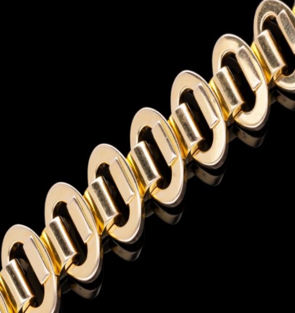 French Vintage 18ct Gold Link Bracelet