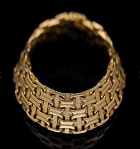 Hermès Vintage Woven 18ct Gold Bracelet