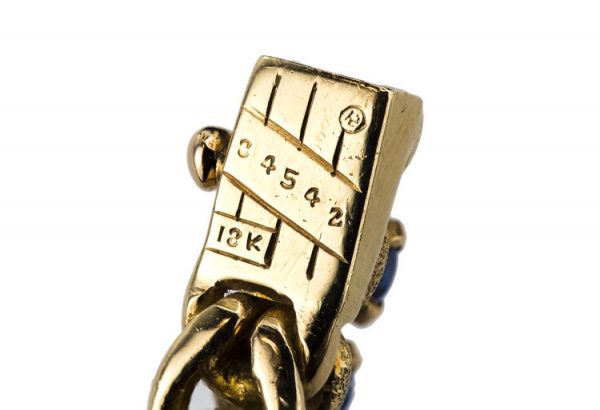 Vintage 1940s Oscar Heyman Sapphire and Diamond Bracelet in 18ct Gold