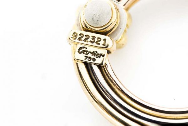 Vintage Cartier Trinity 18ct gold hoop earrings