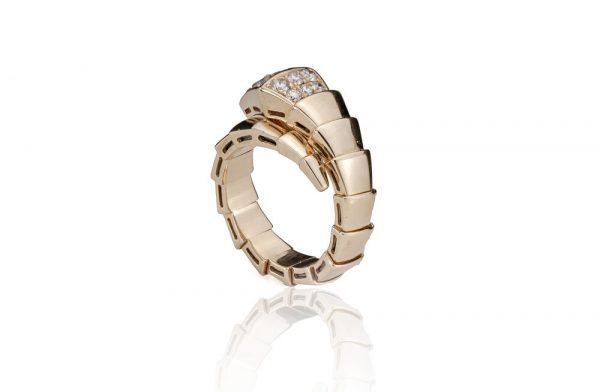 Bulgari Serpenti Diamond 18ct Yellow Gold Ring