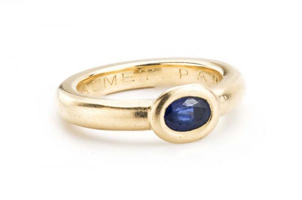 Vintage Chaumet 18ct Gold Blue Sapphire Ring
