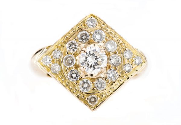 Vintage Diamond 18ct Gold Ring, Circa 1960s